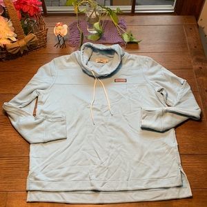 Vineyard Vines Women’s Light Blue Drawstring High Neck Sweatshirt